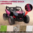 thumbnail image 4 of Eastvita 24V 2-Seater UTV Ride-On Car, 4WD, 4x75W Motors, Music, Lights, Pink, 4 of 6