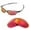 Fire Red Mirror Coated - Non Polarized, variant on Walleva Ice Blue Replacement Lenses for Oakley Juliet Sunglasses