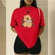 thumbnail image 3 of Playera Blusa De Capybara Con Paliacate Diseño Divertido Ropa Para Mujer Capibara Color Rojo Talla Chica Marca Emil SaEs, 3 of 4