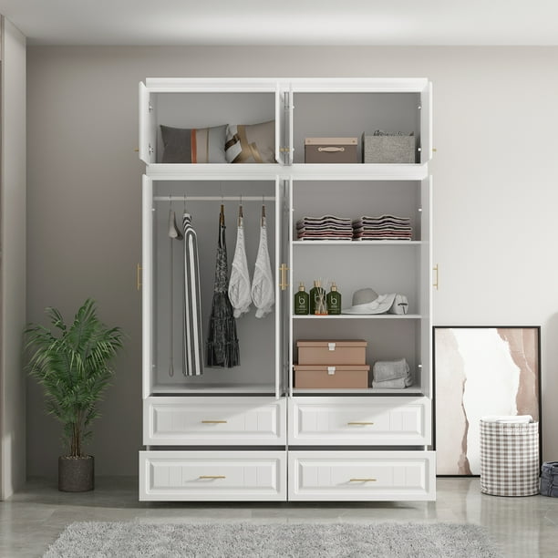 FUFU & GAGA 4-Door Wooden Armoire, 63