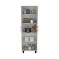 thumbnail image 4 of Wooden Cabinets, Multistorage Manacor, Five Shelves, Macadamia and White Finish, Multicolor Living Room Cabinets,Particle Board Cabinets With Doors, Furniture Primary Living Space Cabinets, 4 of 7