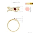 thumbnail image 4 of ANGARA Natural Criss Cross Pear Shaped Ruby Ring with Diamond Accents in 14K Yellow Gold for Women (Size-5x3mm) | July Birthstone, Birthday, Anniversary, Jewelry Gift for Women | Natural Ruby Ring, 4 of 9