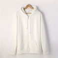 thumbnail image 4 of Sudadera con capucha y cremallera para hombre y mujer, abrigo de lana de Color sólido, ropa de abrigo suelta informal de algodón, negro, blanco y gris, 4 of 4