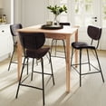 thumbnail image 2 of Jofran Owen Contemporary Modern Faux Leather Split-Back Upholstered Counter Height Barstool (Set of 2), 2 of 11