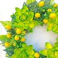 thumbnail image 4 of BCZHQQ 18" Spring Wreaths for Front Door Lemon Wreath Summer Wreath with Green Eucalyptus Leaves, Artificial Wreath Green Foliage Wreath for Wall Window Farmhouse Party Holiday Home Decor, 4 of 6