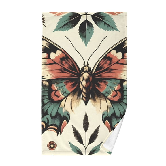 Big Butterfly Cotton Face Towels Absorbent Hand Towel Soft Bathroom Towel for Kitchen Hotel Decoration