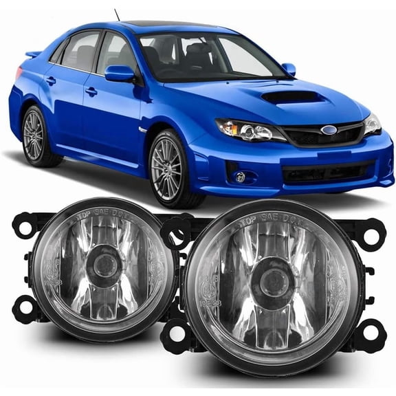 1 Pair Fog Lights Assembly for Subaru 2010-2024,Driver & Passenger Driving Replacement w/ H11 Halogen Bulbs   Wiring   Switch (Black Housing Clear Lens)