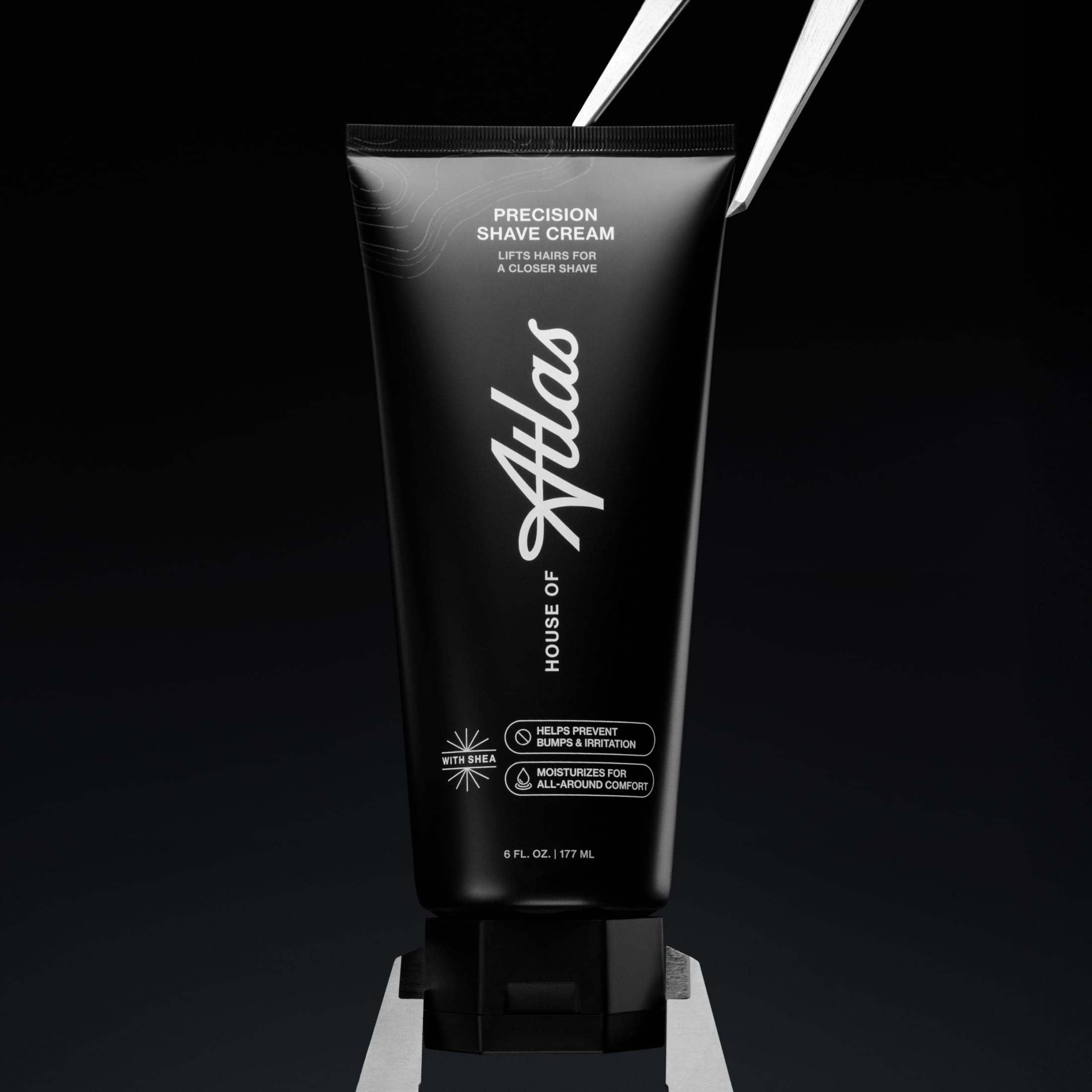 House of Atlas Precision Shave Cream - 6 fl oz: Whole Body Application, Fresh Scent, All Skin Types