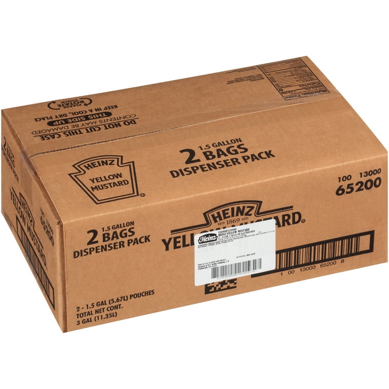 Heinz Yellow Mustard Dispenser Casepack, 2 ct Casepack, 1.5 Heinz Yellow Mustard Dispenser Casepack, 2 ct Casepack, 1.5