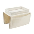 thumbnail image 4 of Sofa Tray, 600D Oxford Cloth Couch Arm Table Side Pockets  For Office Beige, 4 of 8