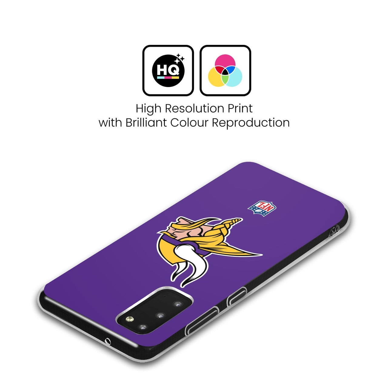 Head Case Designs NFL Minnesota Vikings Logo Plain Soft Gel Case for Samsung Galaxy S24 5G