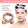thumbnail image 3 of Diademas con lazo, banda elástica para la cabeza, banda para el sudor de franela suave, accesorios para el cabello, diadema para de cara Accesorio para el cabello Estampado de leopardo de colores Qarigey AP011184-21B, 3 of 6