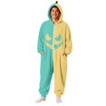 thumbnail image 2 of YNGKMEA Spooky Pumpkin Onesies Halloween Party Color Block Pajamas Long Sleeve Party Jumpsuit Hooded Spooky Horror Print Onesie Turquoise 2XL, 2 of 6