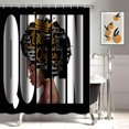thumbnail image 2 of 4Pcs Bathroom Shower Curtains Sets, Inspirational Quote Black Man Shower Curtain Set with Rugs Toilet Lid Cover Bath Mat, African American King Man Shower Curtains with 12 Hooks, 2 of 6
