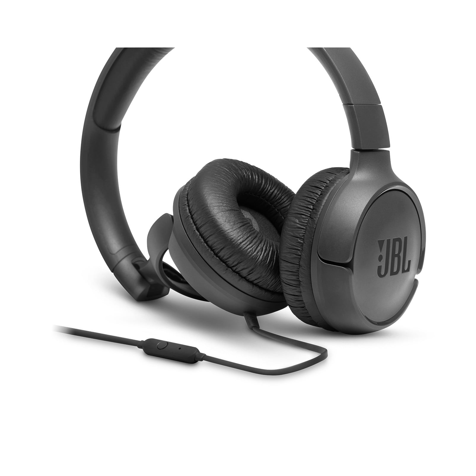 JBL Tune 500 - Wired on-ear headphones - Comfortable and powerful plug ‘n go headphones with JBL Pure Bass sound - Black