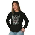 thumbnail image 4 of Goth Forever Blessed Floral Cross Long Sleeve TShirt Men Women Brisco Brands X, 4 of 5