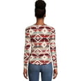 thumbnail image 4 of No Boundaries Women's Juniors Crewneck Ribbed T-Shirt with Long Sleeves, 2-Pack, 4 of 5