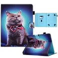 thumbnail image 1 of Universal 8 inch Tablet Case, Slim Folio Protective Case Cover with Kickstand for iPad mini/Samsung Tab A 8.0/Onn 8.0/Lenovo Tab M8 all 7.5-8.5 inch Tablet, Cat, 1 of 7