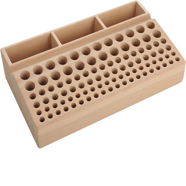 PEACNNG Leather Craft Tool Holder Professional Wooden 3 Slot