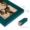 thumbnail image 2 of Asian Brocade III - Framed Print w/glass - Ocean Blue, 2 of 8
