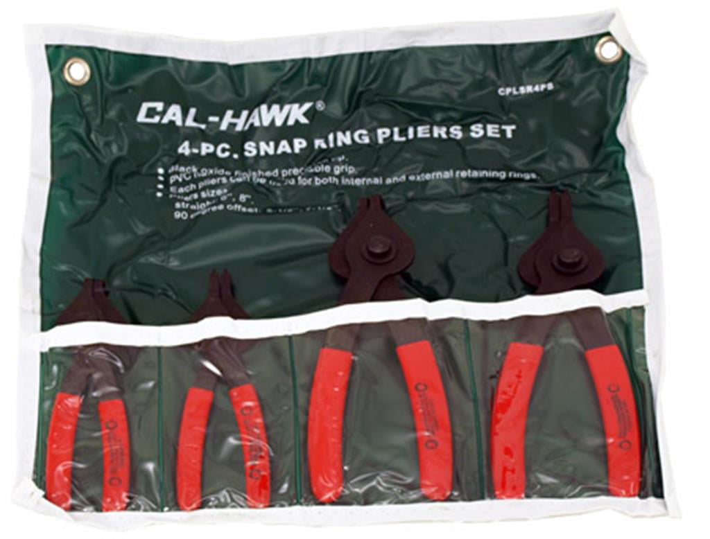 Cal Hawk Tools CPLSR4PB Heat treated Snap Ring Pliers Set PVC handle grip 
