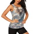 thumbnail image 2 of Lsque Cool Cloud White Dragon Printed Workout Tank Tops for Women, Athletic Sports Tank Tops, Compression Sleeveless Dry Fit Shirts,Sleeveless Yoga Shirt-XX-Large, 2 of 9