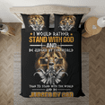 thumbnail image 2 of Lotusprinthandmade I Would Rather Stand with God And Be Judged by The World Bedding Set (Made in Vietnam) (78x88), religious message bedspread, god quote quilt cover, 2 of 6