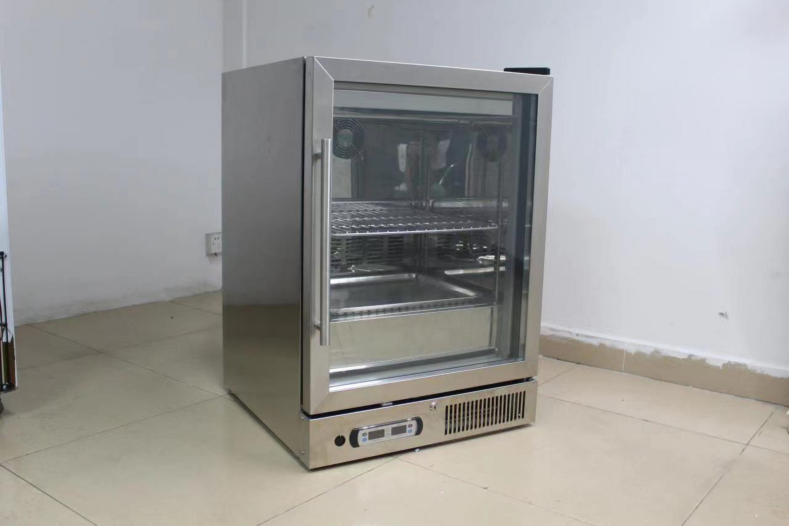 Kolice Commercial Countertop Aging Beef Showcase Freezer,Steak Aging Cabinet,Beef Display Showcase-168L, 2 Tiers
