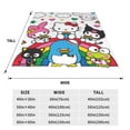 thumbnail image 4 of Lsque Sanrio Pattern Fuzzy Fleece Throw Blanket Extra Large,Super Soft,Fluffy and Warm Blankets for Couch,Bed,All Season Use (40"x30"), 4 of 7