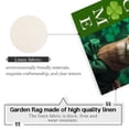 thumbnail image 3 of St Patricks Day Deer and Shamrocks Garden Flag 12x18 Inch Double Sided Linen Yard Flag Green Clovers Welcome Outdoor Holiday Decor, 3 of 6