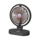 thumbnail image 5 of Ventilador de escritorio con luces, 4 velocidades, recargable, ajuste USB, silencioso, para escritorio personal Aureato negro, 5 of 9