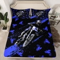 thumbnail image 2 of Castle Fairy Dirt Bike Boy Girl Twin Sheet Sets 3pcs,Black Blue Twin Fitted Sheet Microfiber,Extreme Sport Breathable Flat Sheet,Microfiber Bedroom Decor, 2 of 7
