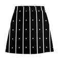 thumbnail image 6 of Striped Polka Dot Skirt Women Retro Black White Kawaii Mini Skirts High Waist Pattern Stre, 6 of 7