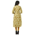 thumbnail image 3 of Moomaya Cotton Knee Length Kurta Summer Printed Roll Up Sleeves Kurtis For Women, 3 of 7