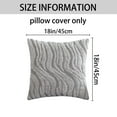 thumbnail image 4 of Unique Bargains 2 Pcs Farmhouse Plush Cushion Case Pillow Covers Grey 18" x 18", 4 of 6