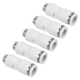 thumbnail image 1 of Unique Bargains 8mm à 4mm Réduction Pousser pour Connecter Raccord de Ligne d'Air Blanc, Pack de 5, 1 of 4