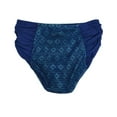 thumbnail image 3 of Allure Navy Tummy Control Crochet Ruched High Waist Bikini Swim Bottom Swimwear Plus Size 0, 3 of 3