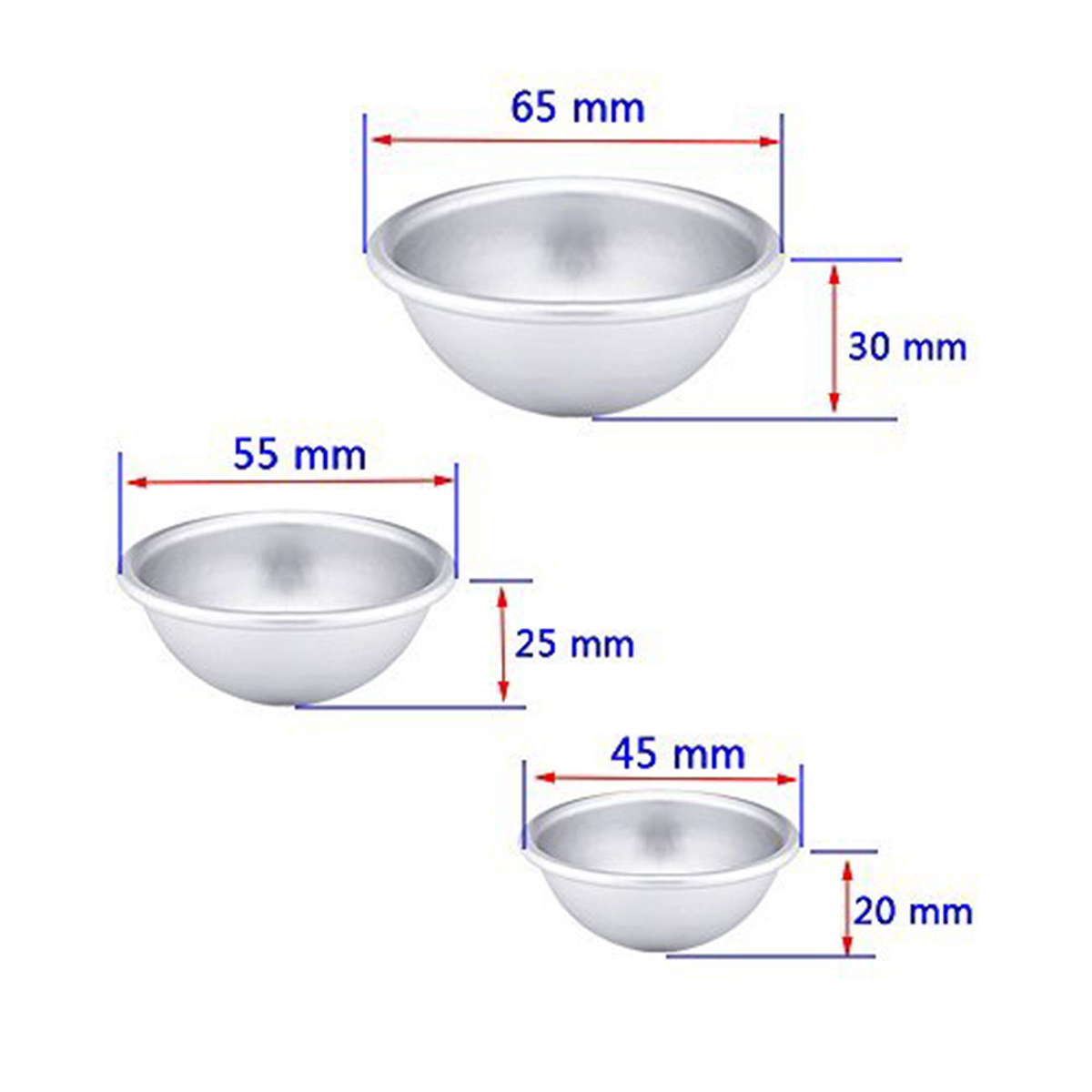 Aluminum Bath Bomb Molds 3 size DIY Bath Fizzy Sphere Round Ball Molds Walmart Canada