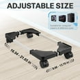 thumbnail image 2 of MRSXXNTY Mobile CPU Stand Adjustable Computer Tower Stand with 4 Caster Wheels Fits Most PC (Black), 2 of 7