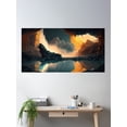 thumbnail image 2 of Fantastic Mountain Landscape Mk.17 Poster Wall Art, Modern Wall Decor, 12x18 UNFRAMED, 2 of 3