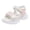 Pink, variant on Girls Beach Sandals Thick Soft Sole Double Strappy Open Toe Outdoor Athletic Walking Shoes Casual Lightweight Fashion Color Block Flat Shoes Purple 13.5 Little Kid