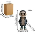 thumbnail image 2 of 100Fens Cool Skeleton Figurines Statue Cool Halloween Home Decor Cute Skull Mini Figurine Collectibles DIY Handicrafts for Desk Decorations, 2 of 2