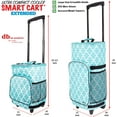 thumbnail image 4 of dbest products Ultra Compact Smart Cart Cooler Extended Insulated Collapsible Rolling Tailgate BBQ Beach Summer, Moroccan Tile, 4 of 6