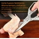 thumbnail image 2 of Tijeras de cocina multiusos de acero inoxidable, tijeras para aves de corral de alta resistencia (aptas para huesos, carne, pollo, pescado, pavo, verduras), aptas para lavavajillas (plateadas)., 2 of 9