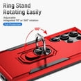 thumbnail image 4 of For Samsung Galaxy S25 Ultra 5G Case With 360° Rotation Metal Ring Holder【Magnetic Car Mount】Shockproof Rugged Full Body Protection Heavy Duty Dust/Drop Proof Cover Case​,Red,For Galaxy S25 Ultra 5G, 4 of 7