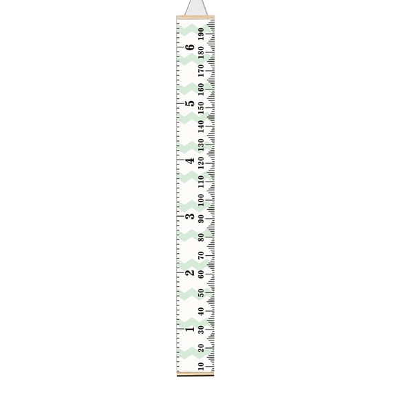 EeaseMX Regla de medición de altura colgante, tabla de crecimiento de altura, decoración de pared para habitación infantil (verde menta)