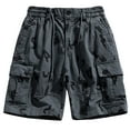 thumbnail image 1 of Lilgiuy Bermuder Shorts for Men Summer Outdoors Casual Have Pockets Drawstring Sport Shorts Pants Basketball Golf Graphic Clearance, 1 of 2