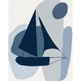 thumbnail image 2 of Pinto, Patricia 12x14 Gold Ornate Wood Framed with Double Matting Museum Art Print Titled - Modern Sails I, 2 of 4