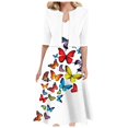 thumbnail image 1 of JHLZHS Robe Mini Femme Sans Manches Imprimé Floral Robe Débardeur avec Manches Courtes Haut Décontracté Élégant Coupe Régulière Ensemble 2 Pcs Robes d'Été pour Femmes Robe Florale pour Femmes, 1 of 7