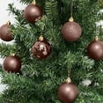 thumbnail image 4 of Christmas Decorations Cameland 24Pcs Christmas Balls for Xmas Christmas Tree 3.15" Mini Shatterproof Christmas Tree Decorations Hanging Ball Christmas Gifts for Holiday Wedding Party (Brown), 4 of 5